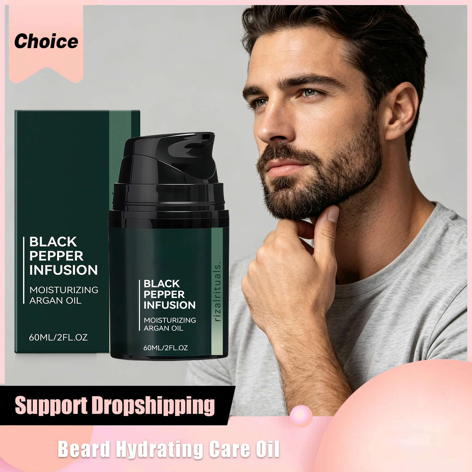 Men'S Grooming Oil - Beard Growth Care Oil Moisturizes Hair