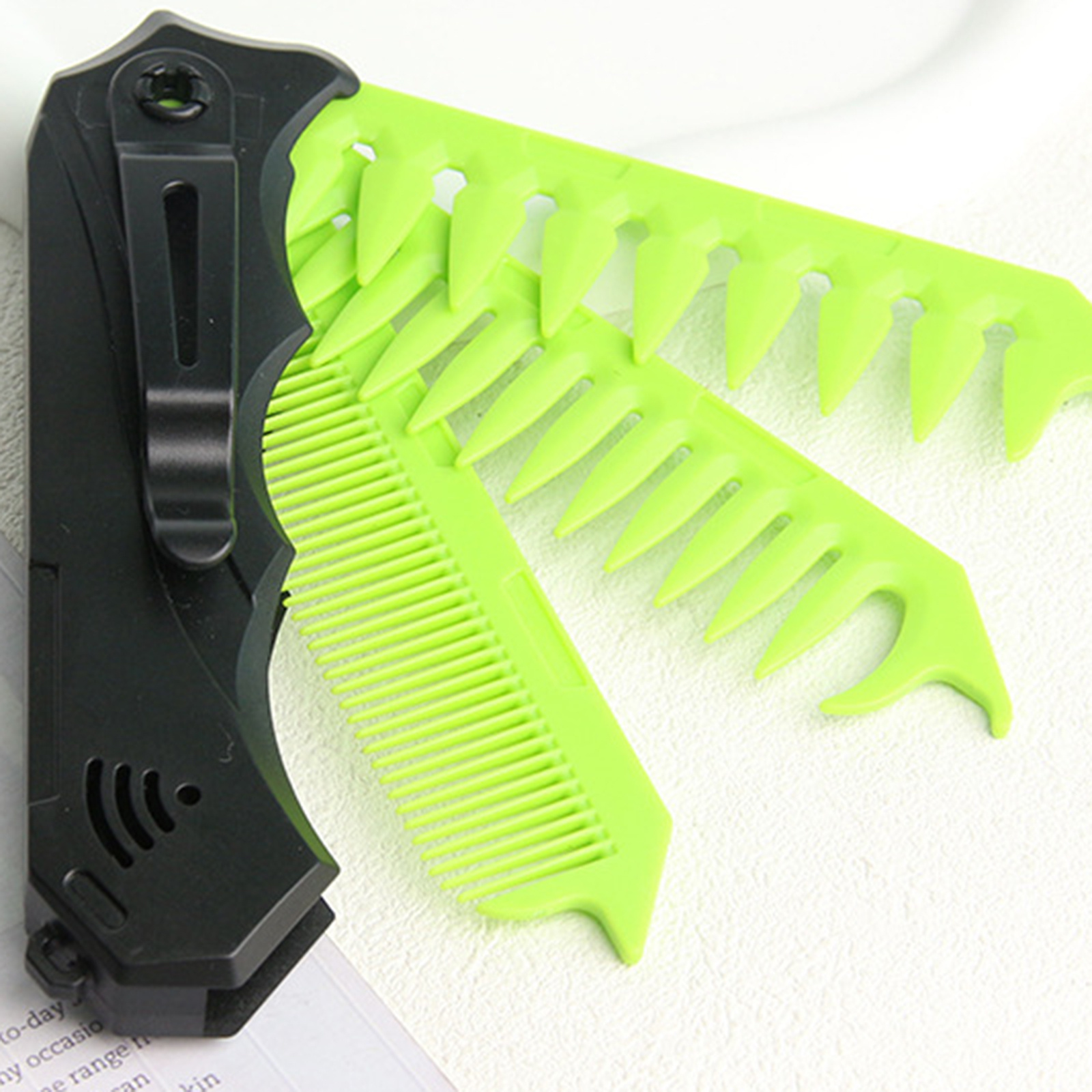 Men'S Grooming Brush - Dual Tooth Folding Comb for Men