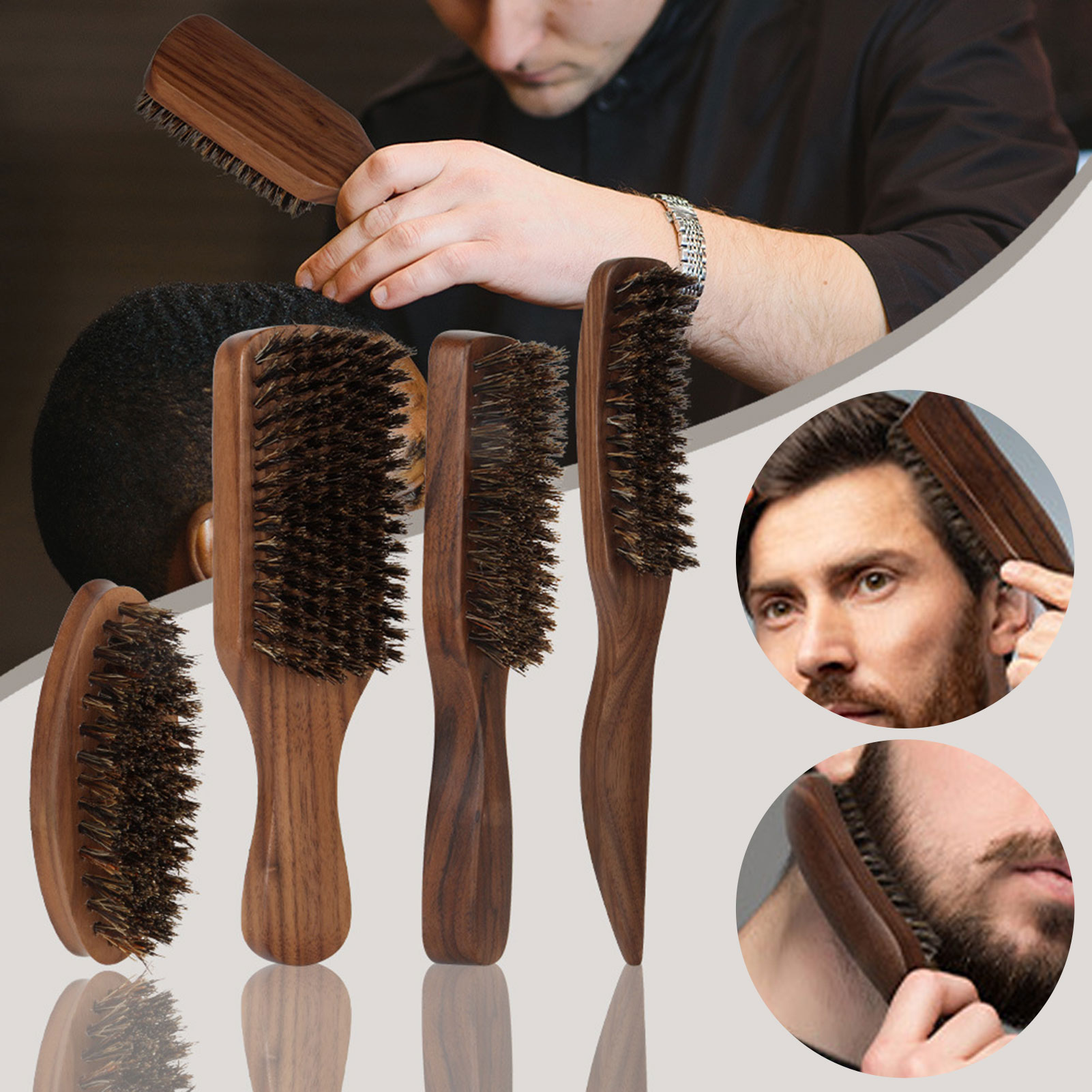 Men'S Grooming Oil - Premium Men Walnut Wood Shaving Brush