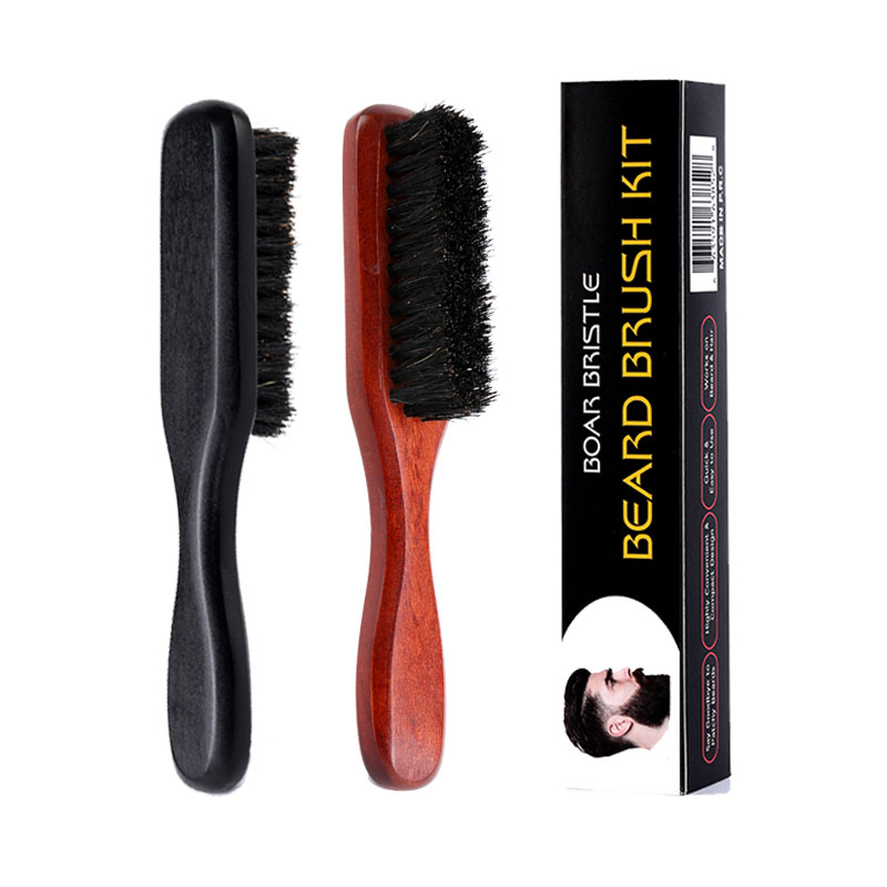 Men'S Grooming Barbershop - Natural Boar Bristle Beard Brush Men