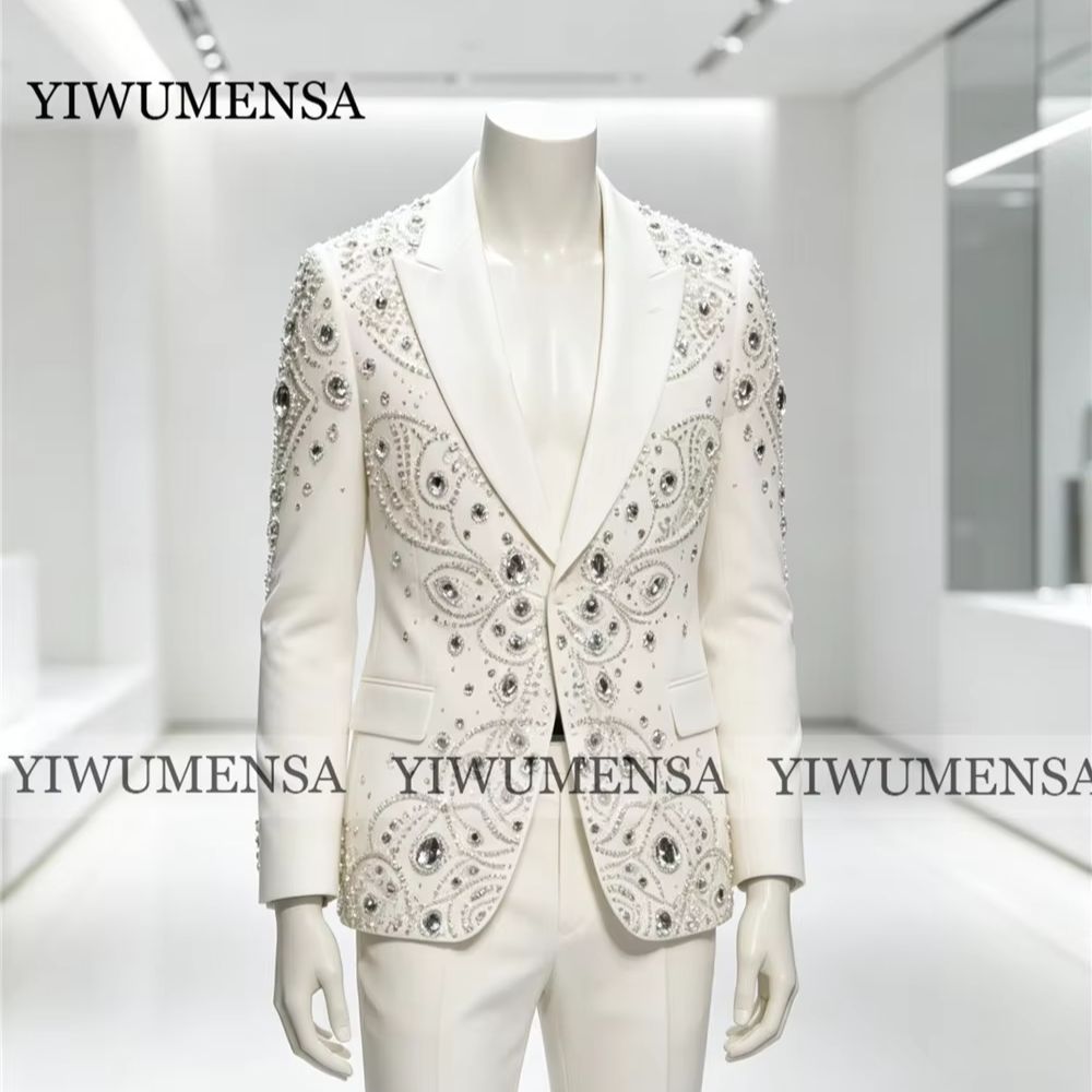 Men Grooming Outfit - Exquisite Men's Suit For Wedding Sliver