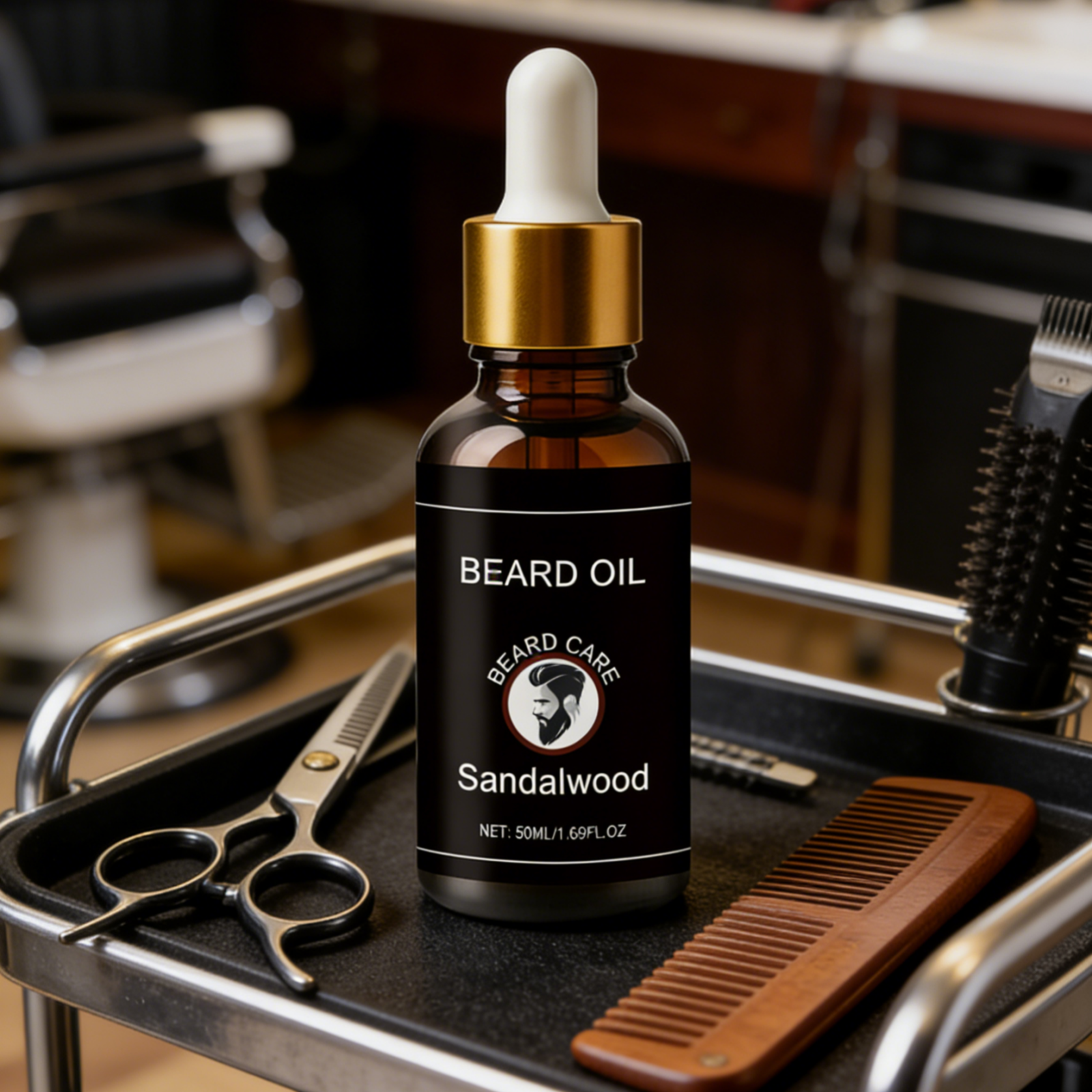 Men'S Grooming Oil - Men's Sandalwood Beard Oil for Men