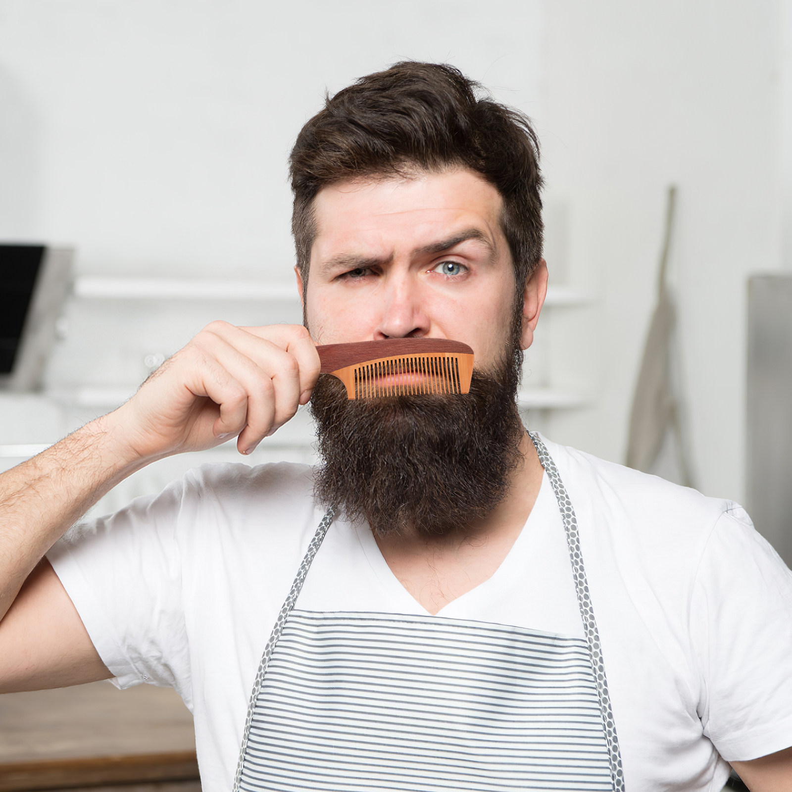 Men'S Grooming Oil - Wooden Beard Comb for Men Pocket