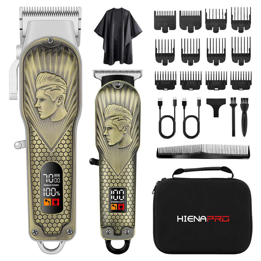 Men'S Grooming Barbershop - HIENA Professional Digital Display Hair Clipper