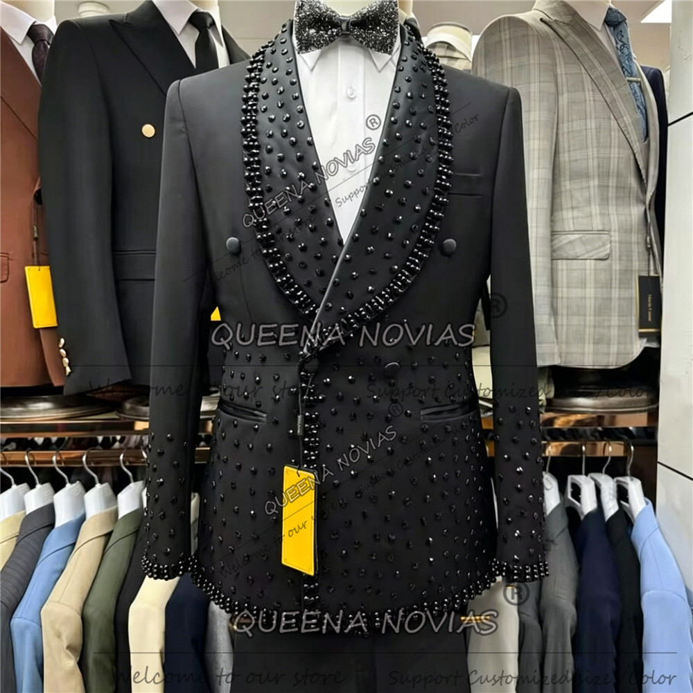 Mens Grooming Kit Luxury - Luxury Diamond Beaded Suit Men For