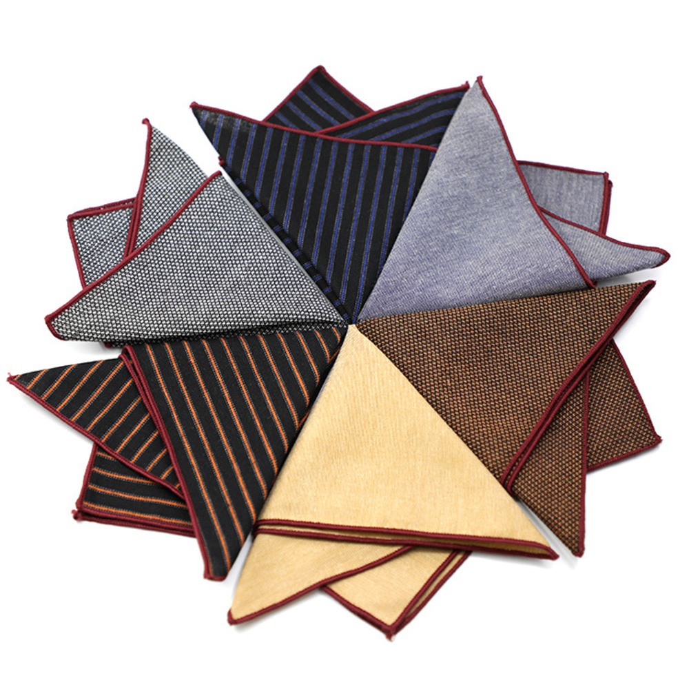 Solid Striped Brown Pocket Squ - огляд і ціна Men'S Grooming For Wedding
