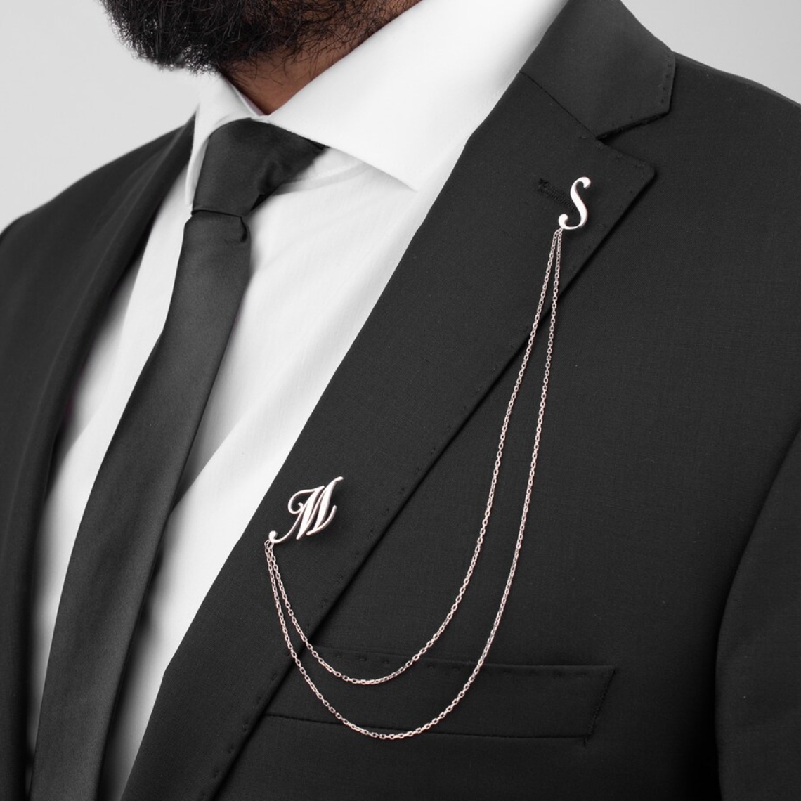 Custom Double Name Brooch Men  - огляд і ціна Men'S Grooming For Wedding