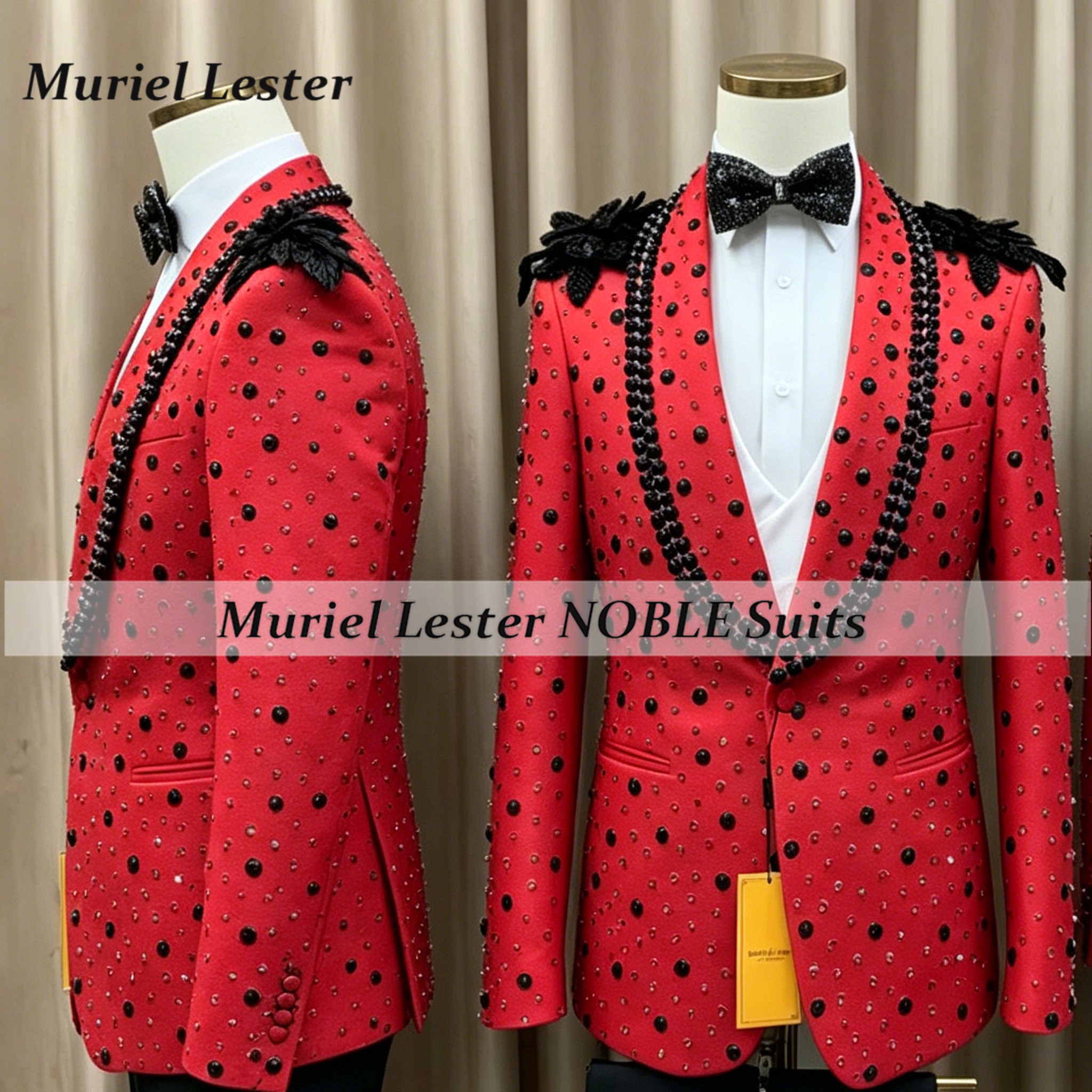 Luxury Rhinestone Beaded Suits - огляд і ціна Men Grooming Outfit