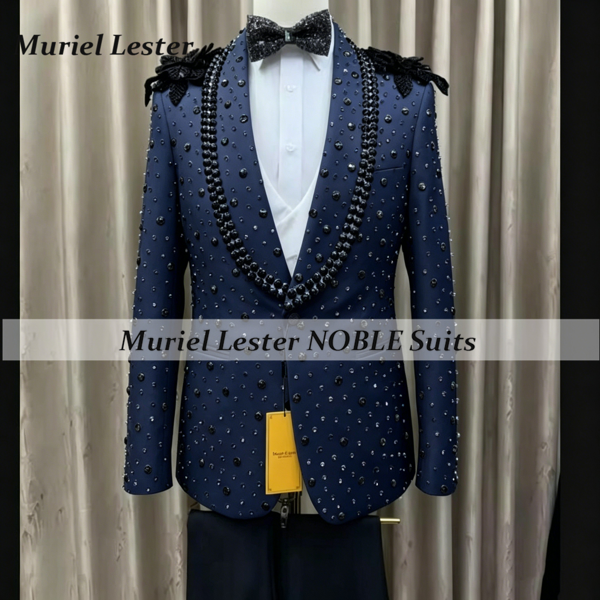Luxury Rhinestone Beaded Suits - огляд і ціна Men Grooming Outfit