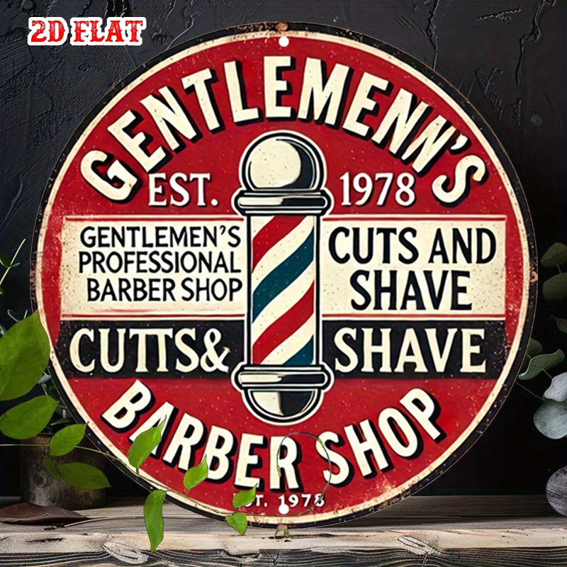 Vintage Barbershop Metal Wall  - огляд і ціна Men'S Grooming Barbershop