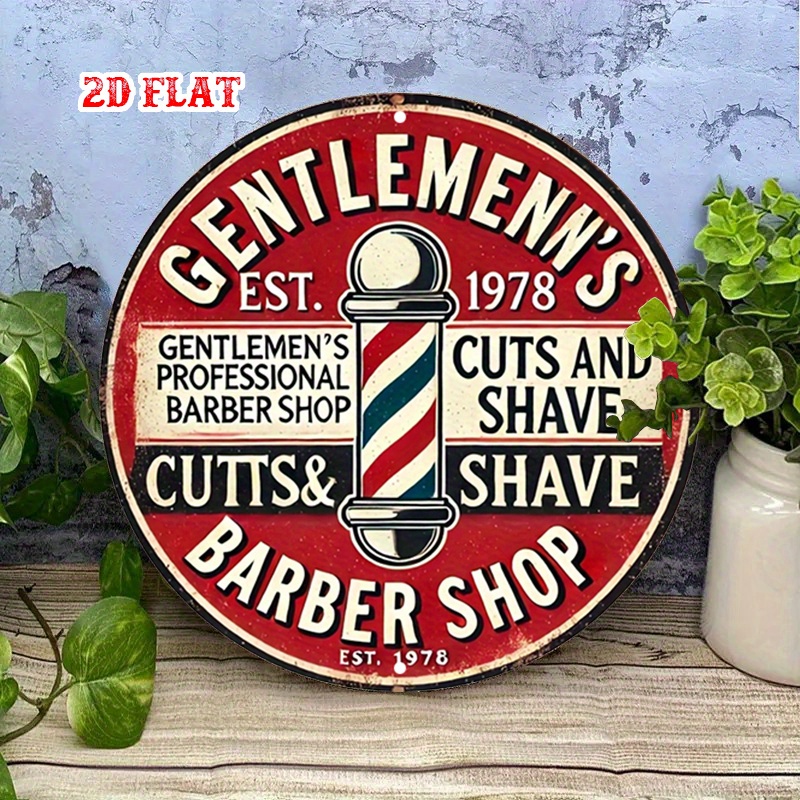 Vintage Barbershop Metal Wall  - огляд і ціна Men'S Grooming Barbershop