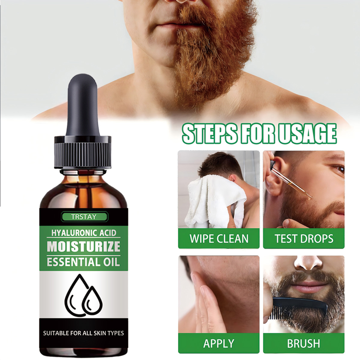 100%Natural Accelerate Facial  - огляд і ціна Men'S Grooming Oil