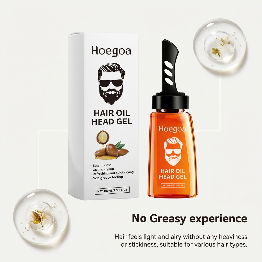 Hoegoa Hair Oil Head Gel for M - огляд і ціна Men'S Grooming Gel