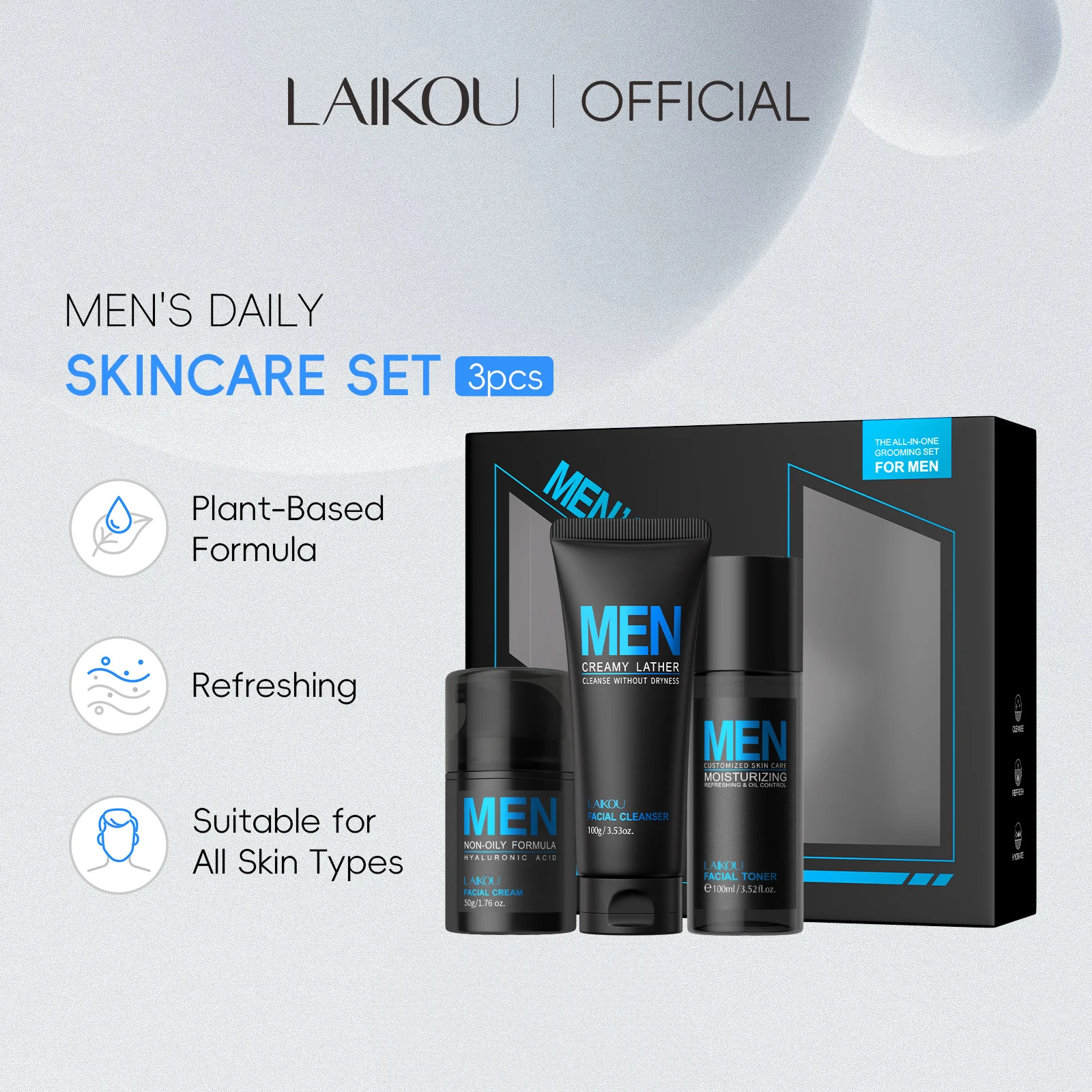 Mens 3 In 1 Grooming Set Clean - огляд і ціна Men'S Grooming Oil