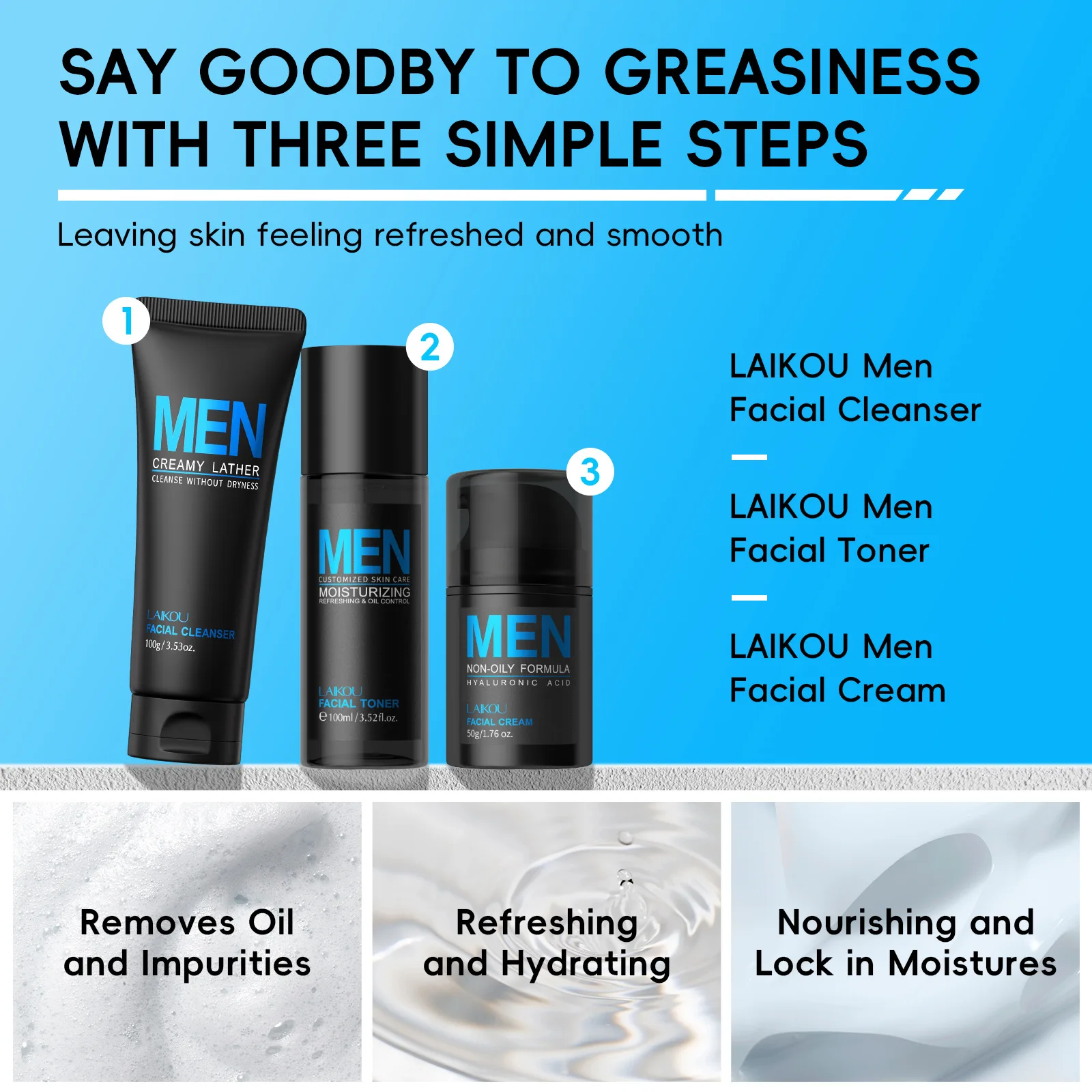 Mens 3 In 1 Grooming Set Clean - огляд і ціна Men'S Grooming Oil