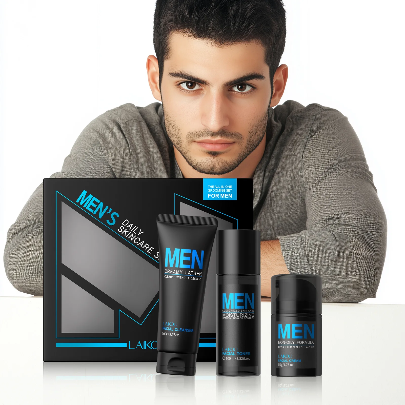 Mens 3 In 1 Grooming Set Clean - огляд і ціна Men'S Grooming Oil