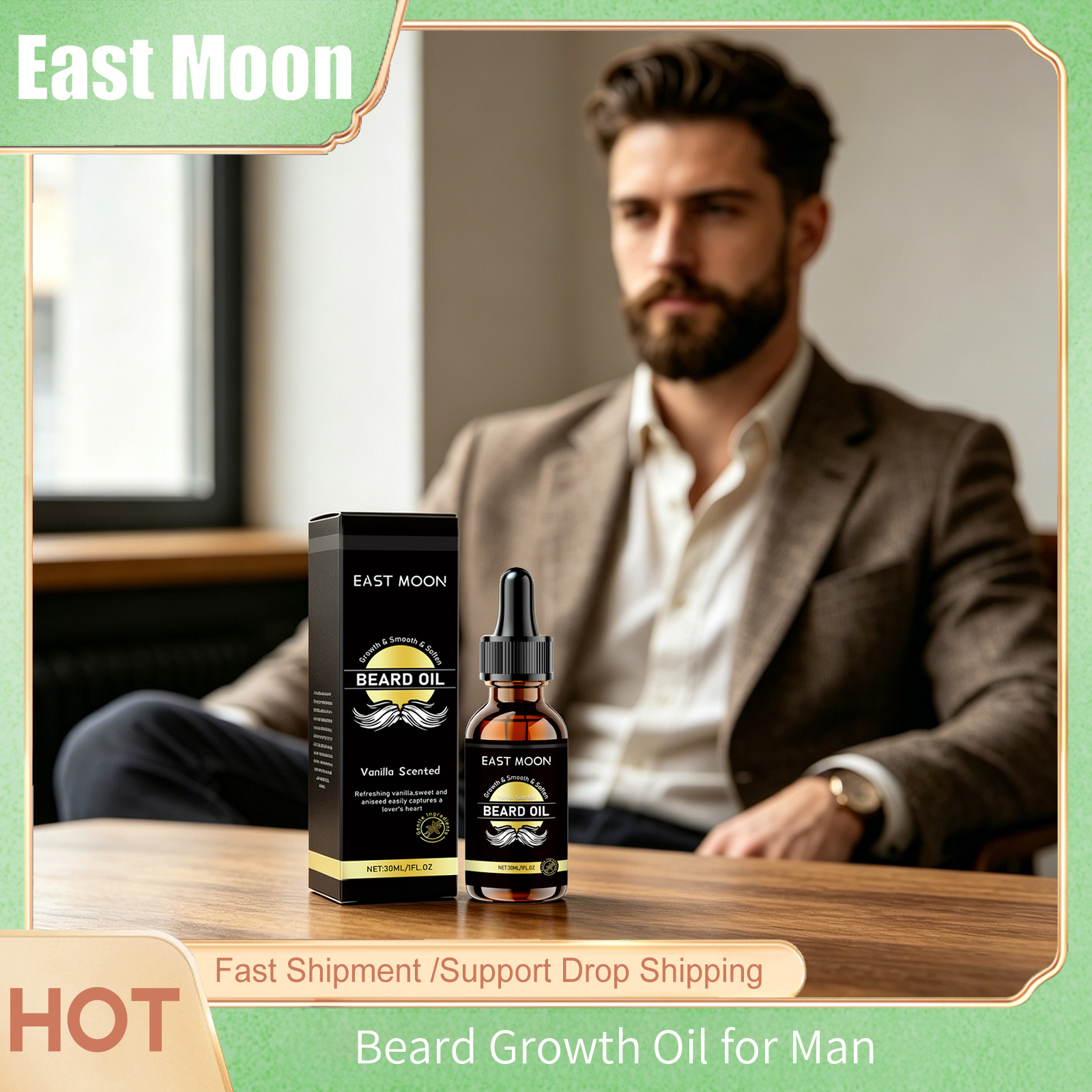 East Moon Argan Oil Men Beard  - огляд і ціна Men'S Grooming Oil