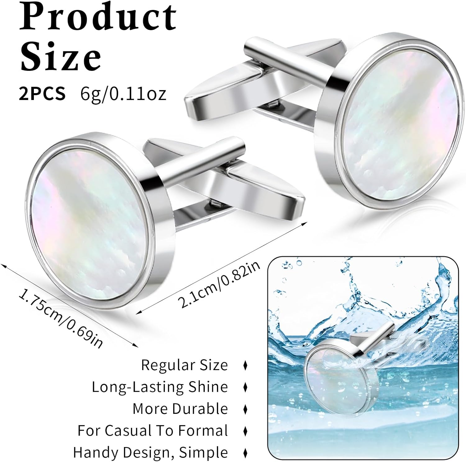 Classic Black Cufflinks for Me - огляд і ціна Men'S Grooming For Wedding