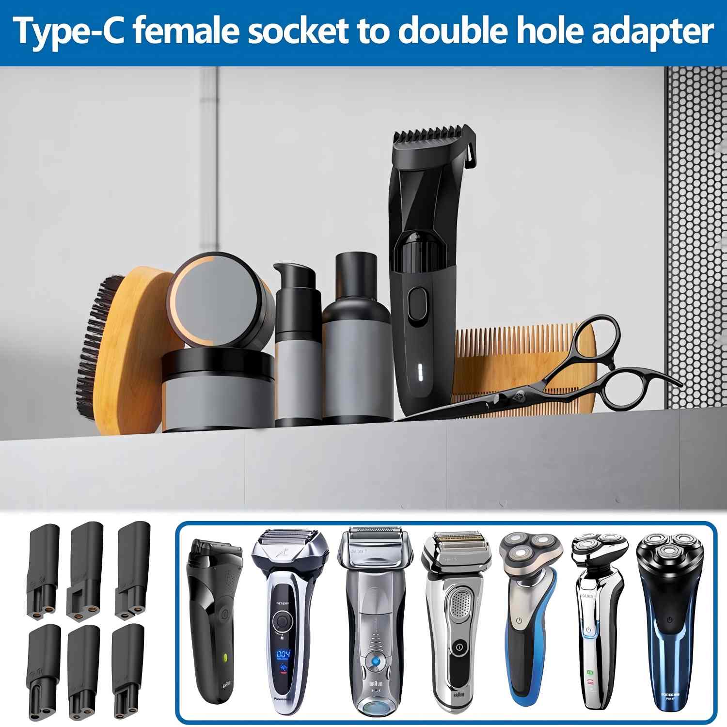 6 PCS Type-C USB Adapter Repla - огляд і ціна Men'S Grooming Scissors
