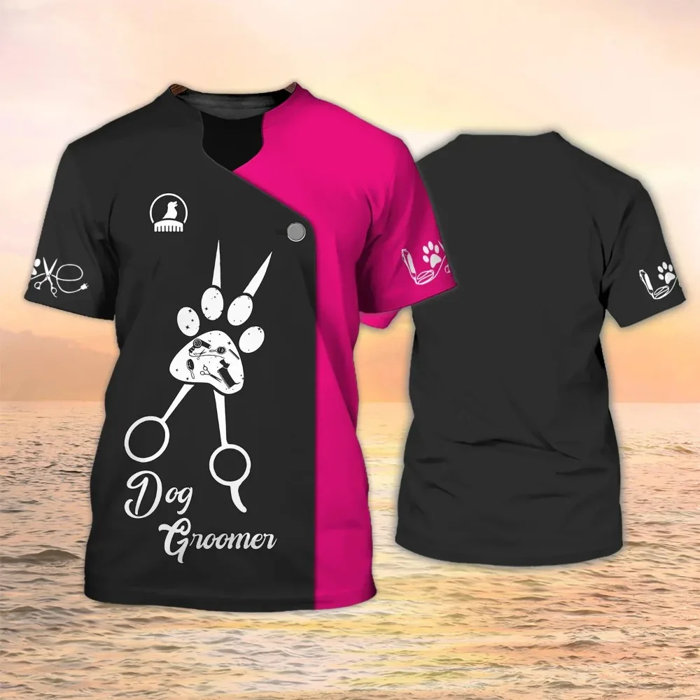 Dog Groomer 3d Print T-shirt F - огляд і ціна Men Grooming Quotes Short