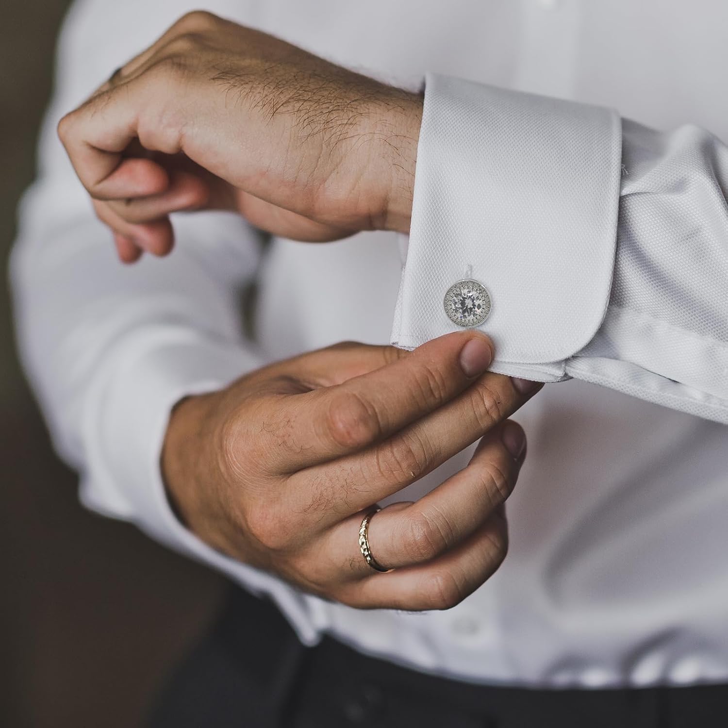 Sparkling CZ Cufflinks for Men - огляд і ціна Men'S Grooming For Wedding