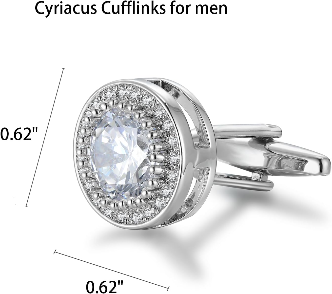 Sparkling CZ Cufflinks for Men - огляд і ціна Men'S Grooming For Wedding