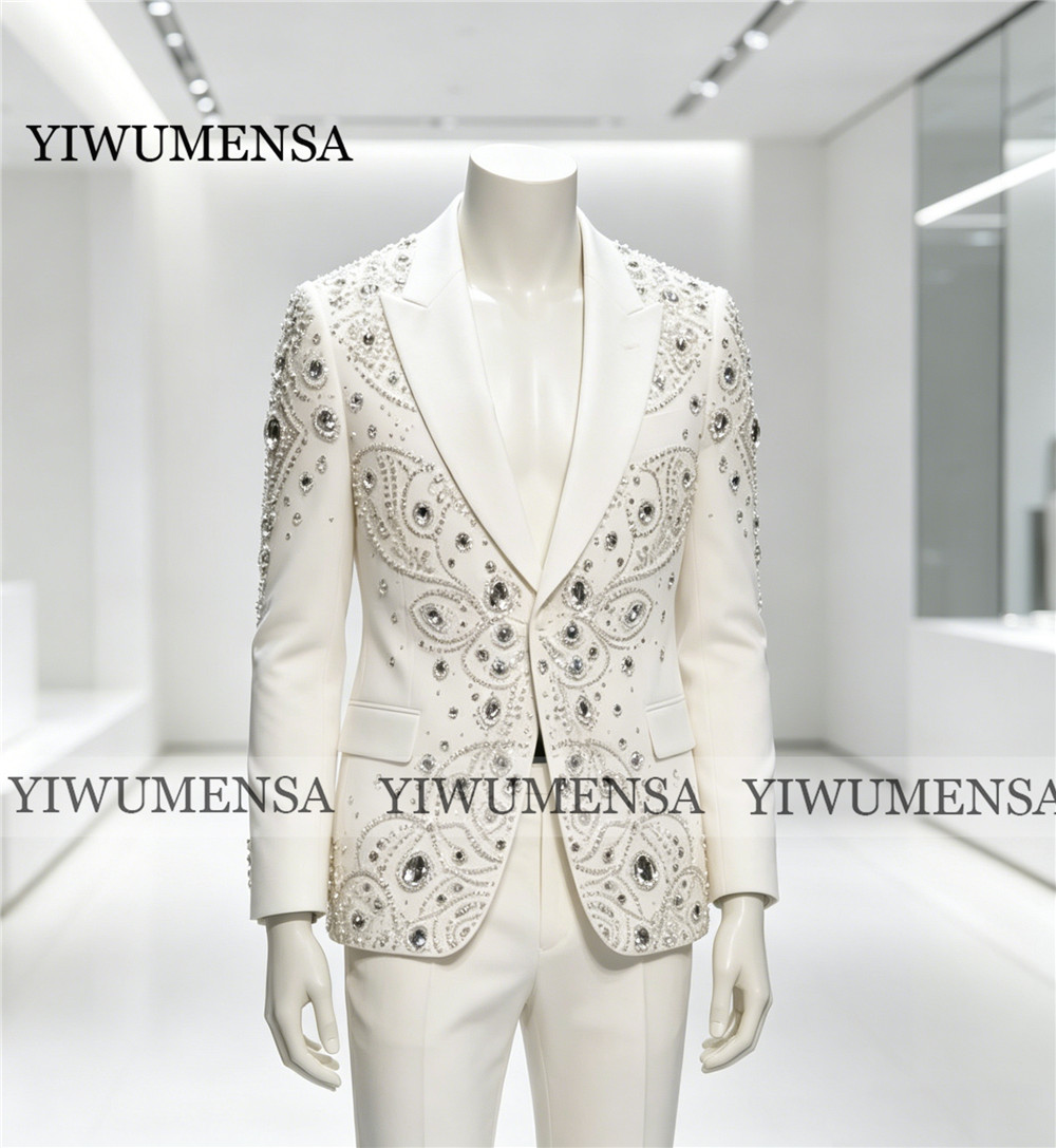 Exclusive Beaded Crystals Suit - огляд і ціна Men Grooming Outfit