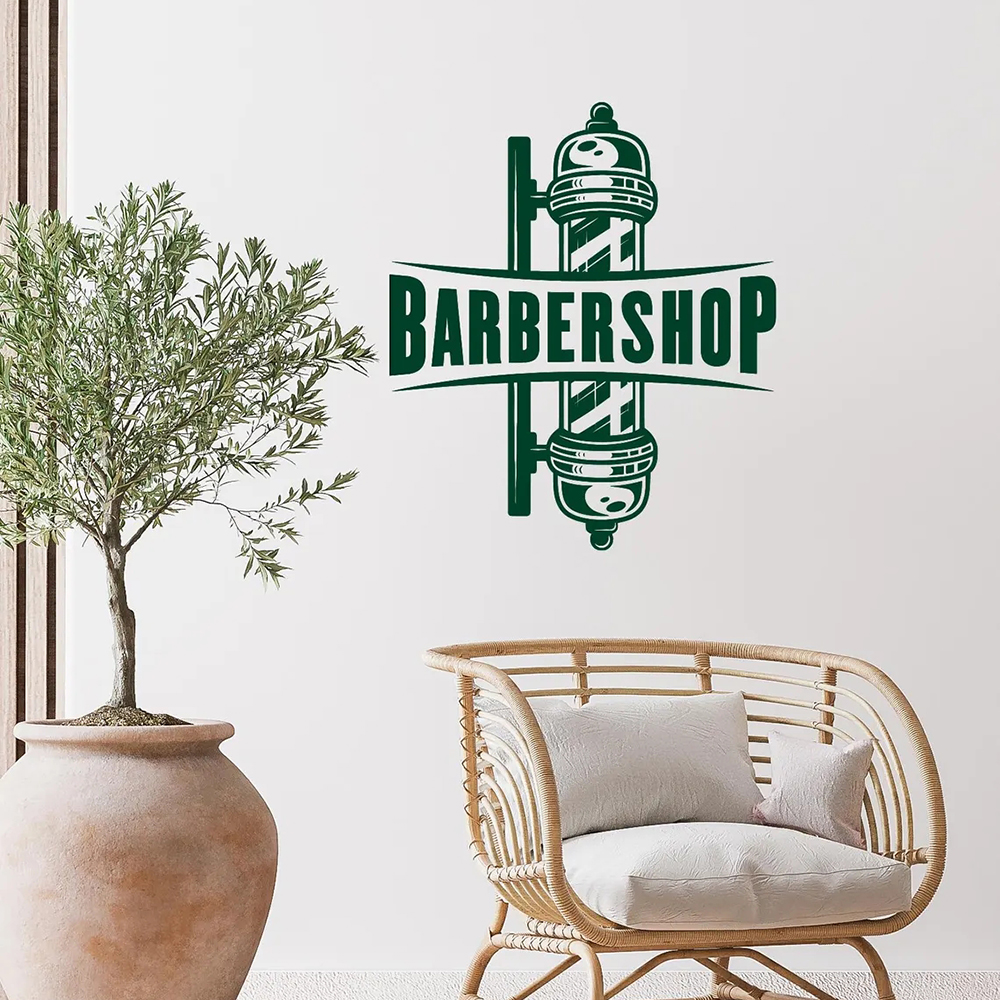 Barbershop Sign Vinyl Wall Dec - огляд і ціна Men'S Grooming Barbershop