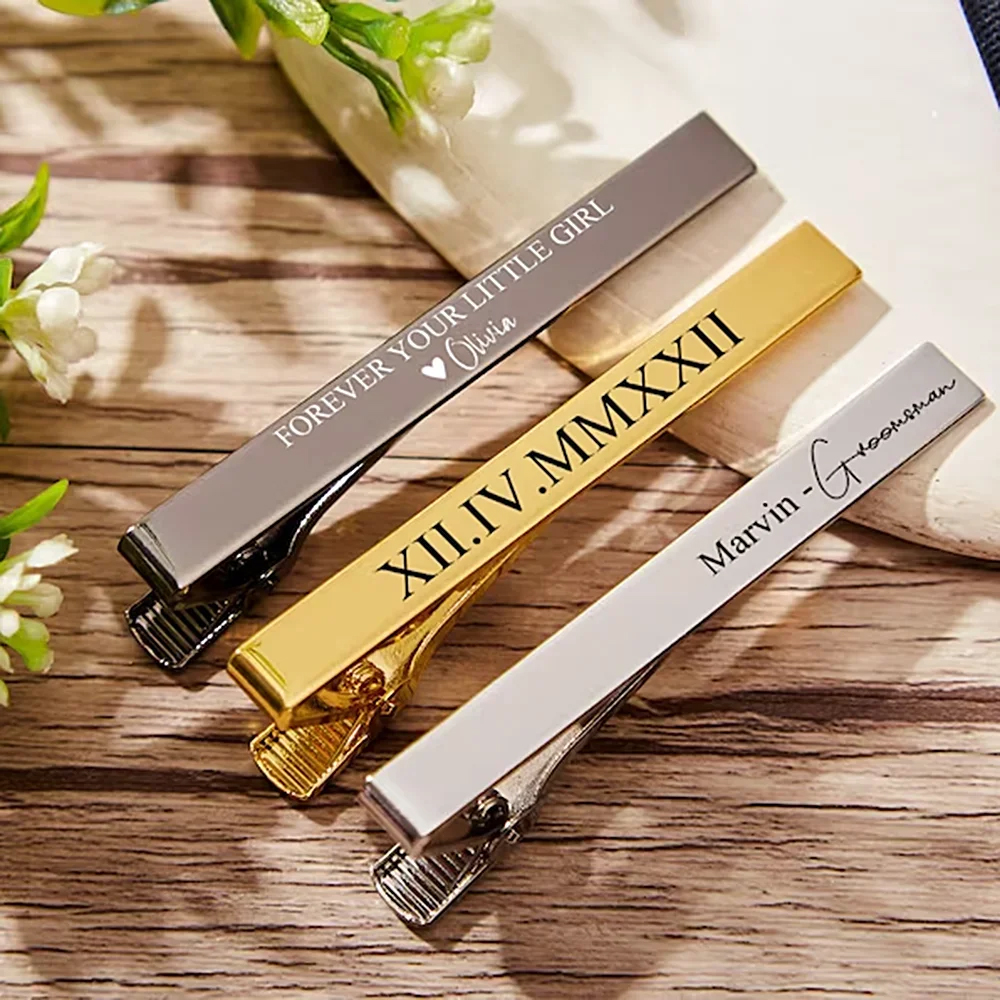 New Custom Carved Name Tie Cli - огляд і ціна Men'S Grooming For Wedding