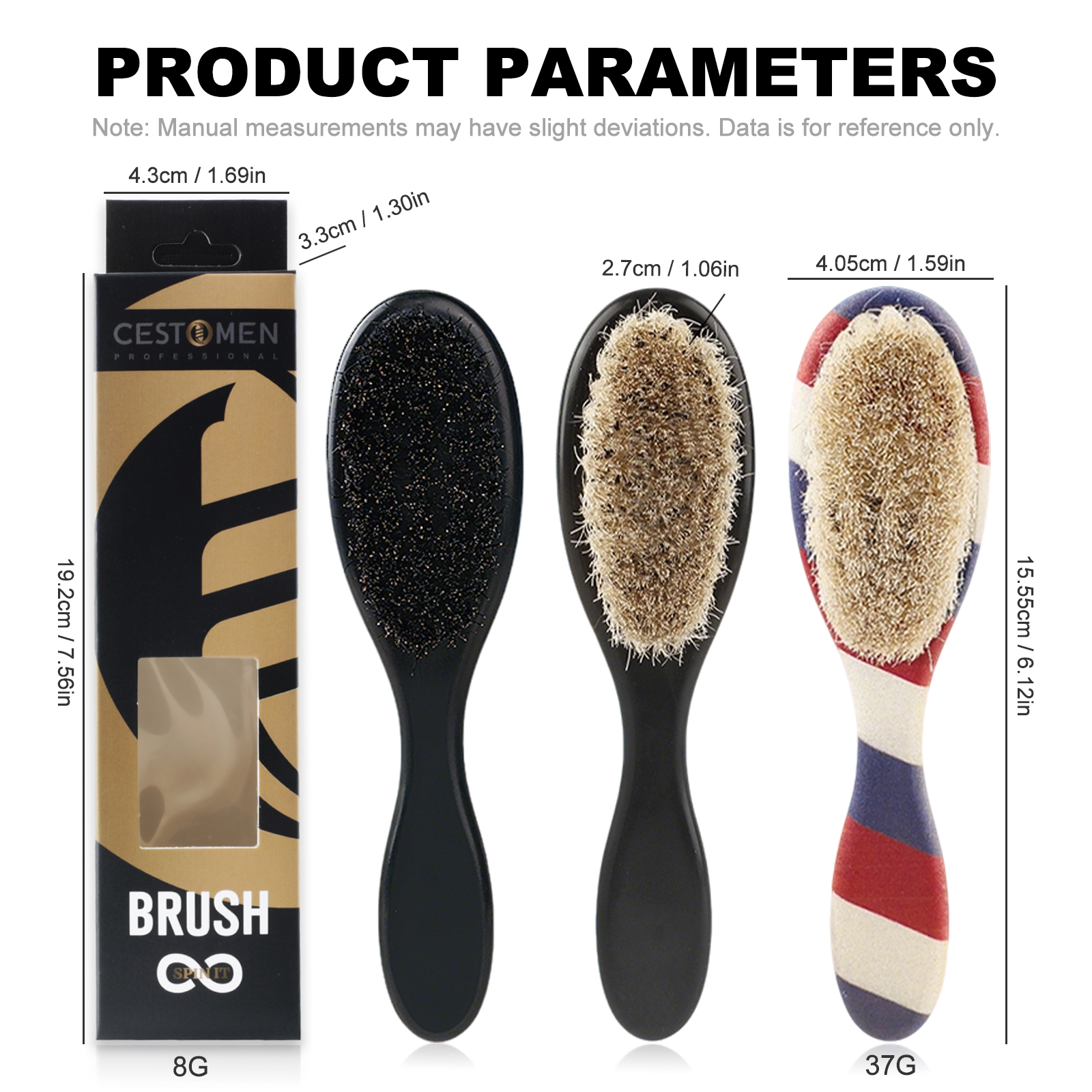 1pc Professional Barber Fade B - огляд і ціна Men'S Grooming Brush