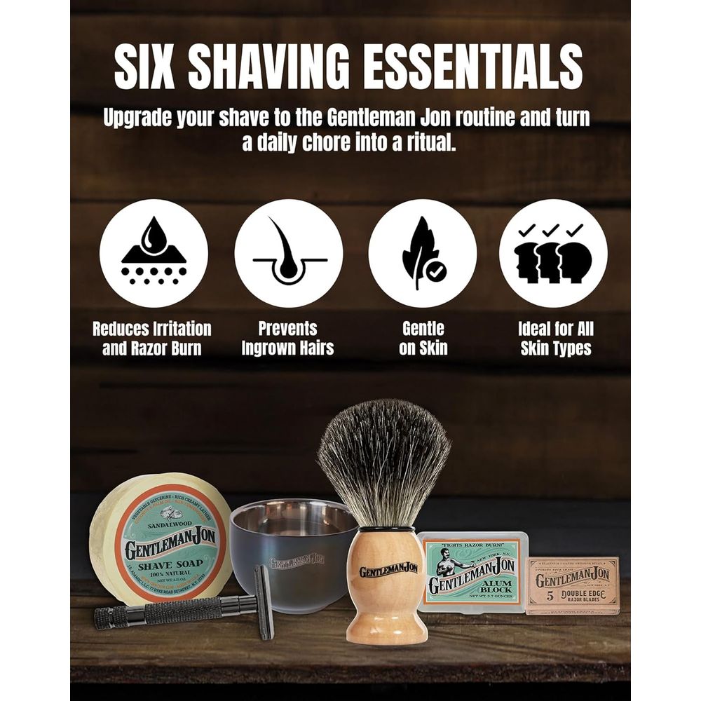 Classic Wet Shave Grooming Kit - огляд і ціна Men'S Grooming Brush