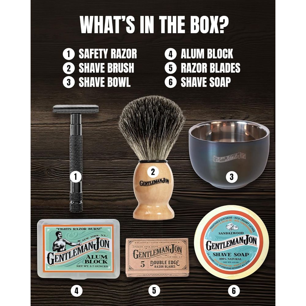 Classic Wet Shave Grooming Kit - огляд і ціна Men'S Grooming Brush