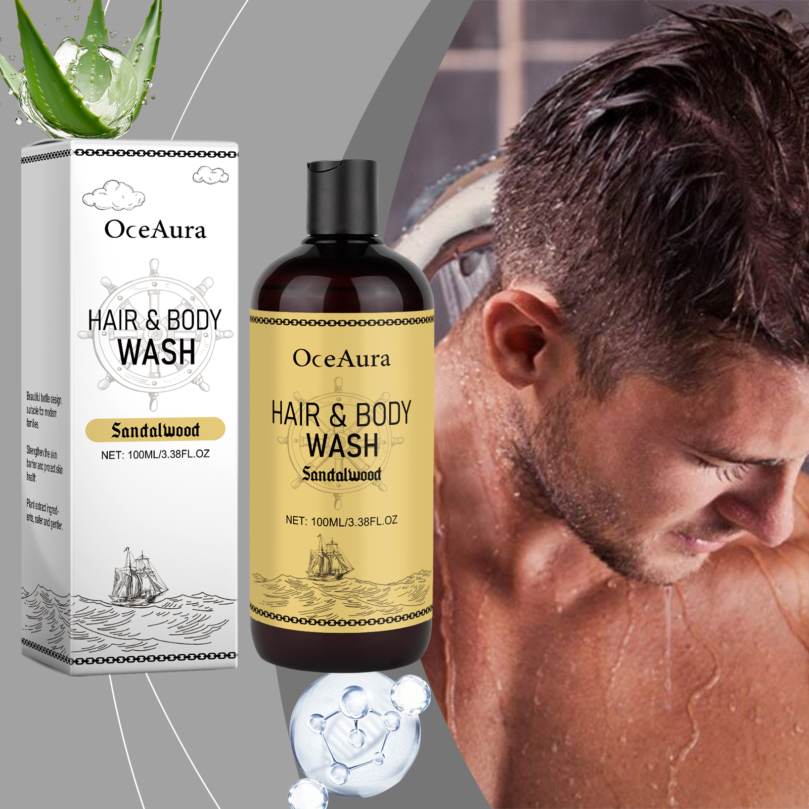 OceAura 2-in-1 Shampoo & Body  - огляд і ціна Men'S Grooming Gel