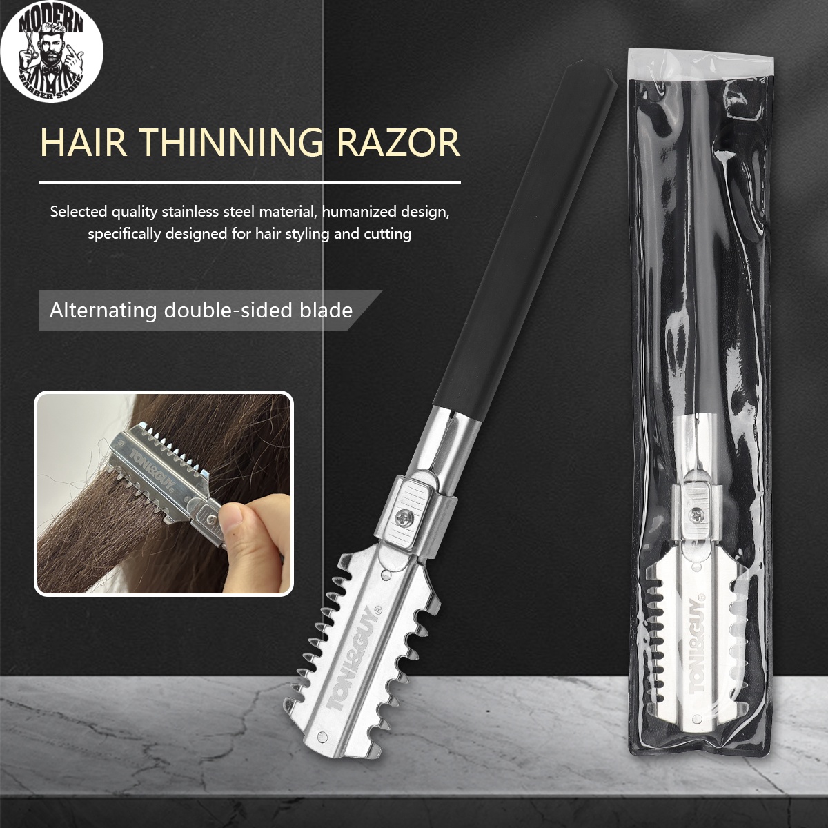 Salon Double-Edge Shaving Hair - огляд і ціна Men'S Grooming Scissors