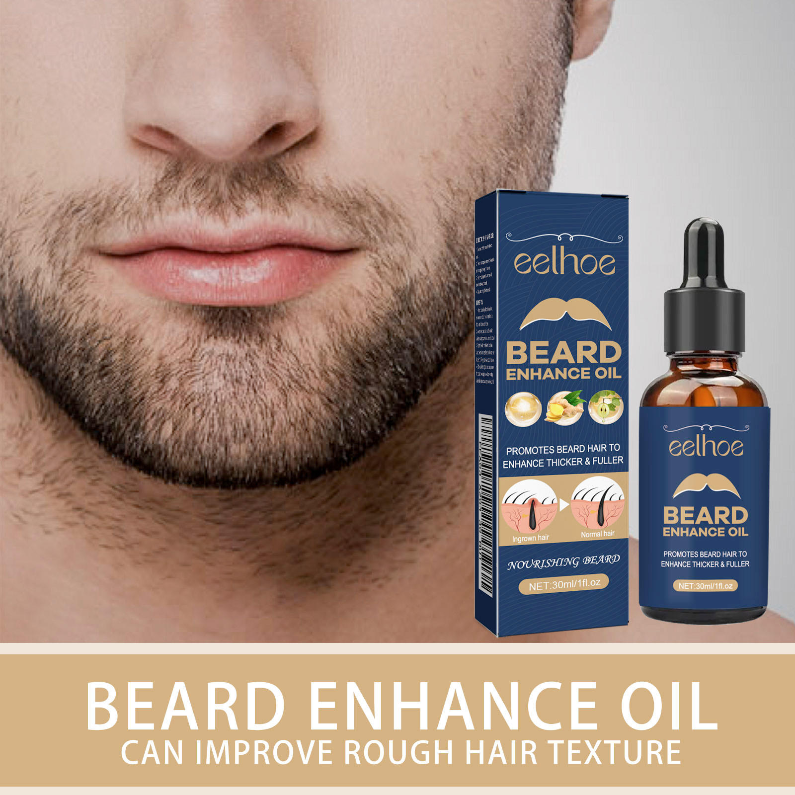 EELHOE 30ML Beard Oil Essence  - огляд і ціна Men'S Grooming Oil